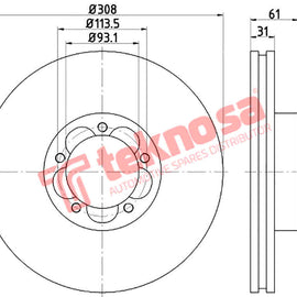 Brake Components Brake Disc TBD8572-D OPTIMA