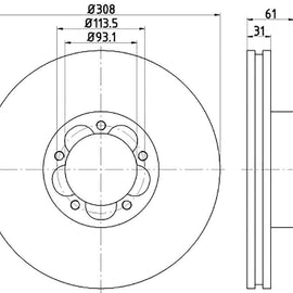 FORD Transit - Front Brake Disc | OPTIMA | TBD8572-D - SKU TBD8572-D - SpareMe South Africa