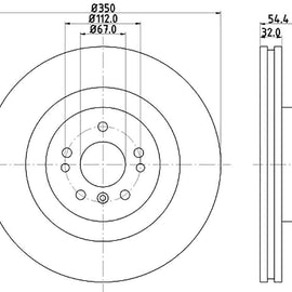 Mercedes-Benz GLE-Series - Front Brake Disc | OPTIMA | TBD8573-D - SKU TBD8573-D - SpareMe South Africa