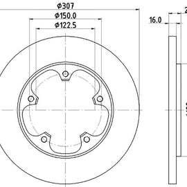 FORD Transit - Rear Brake Disc | OPTIMA | TBD8575-D - SKU TBD8575-D - SpareMe South Africa