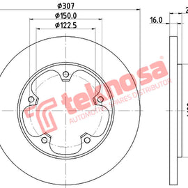 Brake Components Brake Disc TBD8575-D OPTIMA