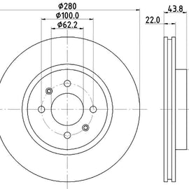 HYUNDAI i20 - Front Brake Disc | OPTIMA | TBD8613-D - SKU TBD8613-D - SpareMe South Africa