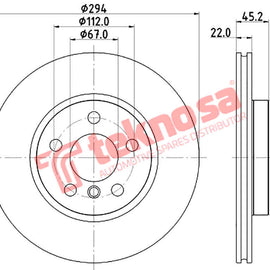 Brake Components Brake Disc TBD8615-D OPTIMA