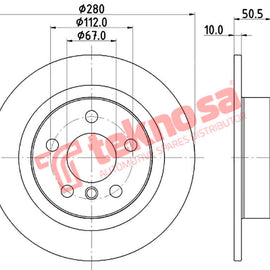 Brake Components Brake Disc TBD8616-D OPTIMA