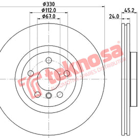 Brake Components Brake Disc TBD8622-D OPTIMA