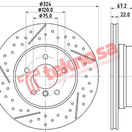 Brake Components Brake Disc TBD8641-D OPTIMA