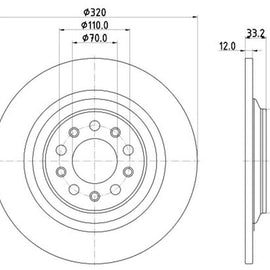 JEEP Cherokee - Rear Brake Disc | OPTIMA | TBD8643-D - SKU TBD8643-D - SpareMe South Africa