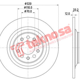 Brake Components Brake Disc TBD8643-D OPTIMA