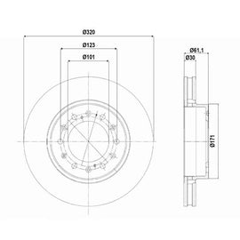 ISUZU D-Max - Front Brake Disc | OPTIMA | TBD8853-D - SKU TBD8853-D - SpareMe South Africa