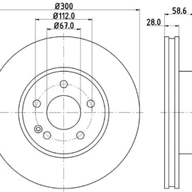 Mercedes-Benz V-Series - Front Brake Disc | OPTIMA | TBD9724-D - SKU TBD9724-D - SpareMe South Africa