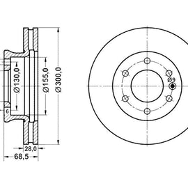 Mercedes-Benz Sprinter Series - Front Brake Disc | OPTIMA | TBD9738-D - SKU TBD9738-D - SpareMe South Africa