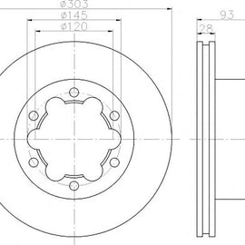 Mercedes-Benz Sprinter Series - Rear Brake Disc | OPTIMA | TBD9740-D - SKU TBD9740-D - SpareMe South Africa
