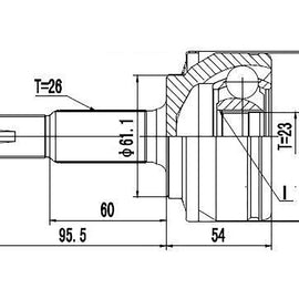 OPTIMA Front Outer Cv Joint - SKU TO3001 - SpareMe