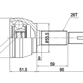 OPTIMA Front Outer Cv Joint - SKU TO3004 - SpareMe