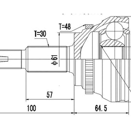 OPTIMA Front Outer Cv Joint - SKU TO3006A - SpareMe