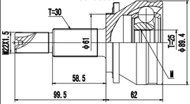 OPTIMA Front Outer Cv Joint - SKU TO3023 - SpareMe