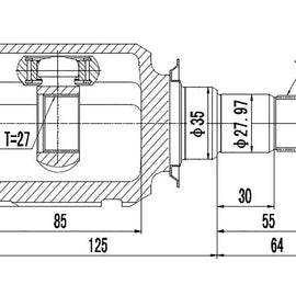 OPTIMA Front Inner Cv Joint - SKU TO4012 - SpareMe