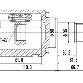 OPTIMA Front Inner Cv Joint - SKU TO4017 - SpareMe