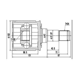 OPTIMA Front Inner Cv Joint - SKU TO4019 - SpareMe