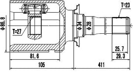 OPTIMA Front Inner Cv Joint - SKU TO4021 - SpareMe