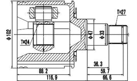 OPTIMA Front Inner Cv Joint - SKU TO4023 - SpareMe