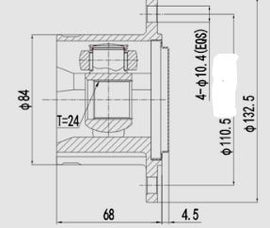 OPTIMA Rear Inner Cv Joint - SKU TO4024 - SpareMe