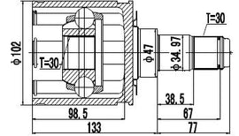 OPTIMA Front Inner Cv Joint - SKU TO4025 - SpareMe