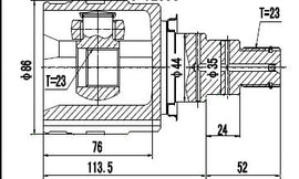 OPTIMA Front Inner Cv Joint - SKU TO4026 - SpareMe