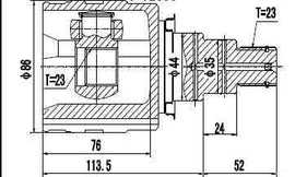 Cv Joint Inner Front Toyota RAV 4 1994-2000 3SFE (TO4026 ) CV Joint Teknosa