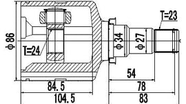 OPTIMA Front Inner Cv Joint - SKU TO4027 - SpareMe