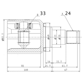 OPTIMA Front Inner Cv Joint - SKU TO4030 - SpareMe