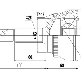 OPTIMA Front Outer Cv Joint - SKU TO5720A - SpareMe