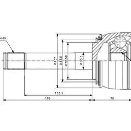 OPTIMA Front Outer Cv Joint - SKU TO5725 - SpareMe
