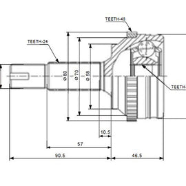 OPTIMA Front Outer Cv Joint - SKU TO5727A - SpareMe