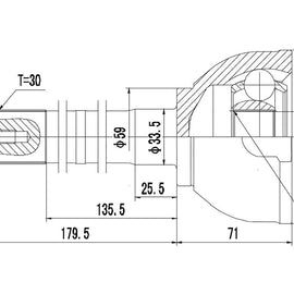 OPTIMA Front Outer Cv Joint - SKU TO5739 - SpareMe