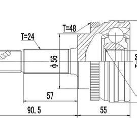 OPTIMA Front Outer Cv Joint - SKU TO5743A - SpareMe