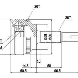 TOYOTA Corolla - Front Outer Cv Joint | X-LINE | TO5748A-X