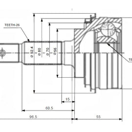 X-LINE Front Outer Cv Joint - SKU TO5910-X - SpareMe