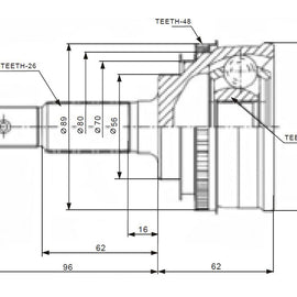 X-LINE Front Outer Cv Joint - SKU TO5917A-X - SpareMe