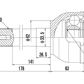 OPTIMA Front Outer Cv Joint - SKU TO5927F2 - SpareMe