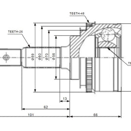 OPTIMA Front Outer Cv Joint - SKU TO5933A - SpareMe