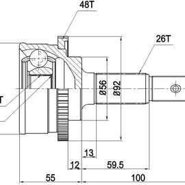 OPTIMA Front Outer Cv Joint - SKU TO5936 - SpareMe