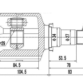 OPTIMA Front Inner Cv Joint - SKU TO6414 - SpareMe
