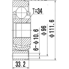 OPTIMA Rear Inner Cv Joint - SKU TO6421 - SpareMe