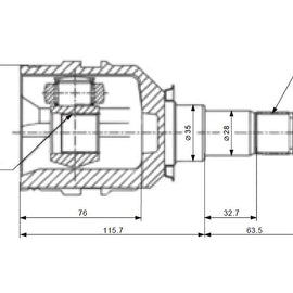 OPTIMA Front Inner Cv Joint - SKU TO6428 - SpareMe