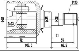 OPTIMA Front Inner Cv Joint - SKU TO6429 - SpareMe
