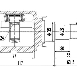 OPTIMA Front Inner Cv Joint - SKU TO6627ST - SpareMe