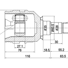 OPTIMA Front Inner Cv Joint - SKU TO6627 - SpareMe