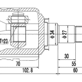 OPTIMA Front Inner Cv Joint - SKU TO6628 - SpareMe