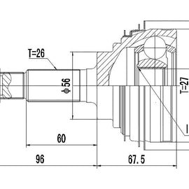 OPTIMA Front Outer Cv Joint - SKU TO7051 - SpareMe